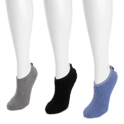 Women's 3 Pack Low Cut Cozy Socks With Grippers