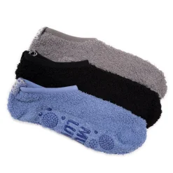 Women's 3 Pack Low Cut Cozy Socks With Grippers