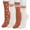 Women's 4 Pack Poly Howdy Crew Socks