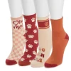 Women's 4 Pack Quarter Crew Novelty