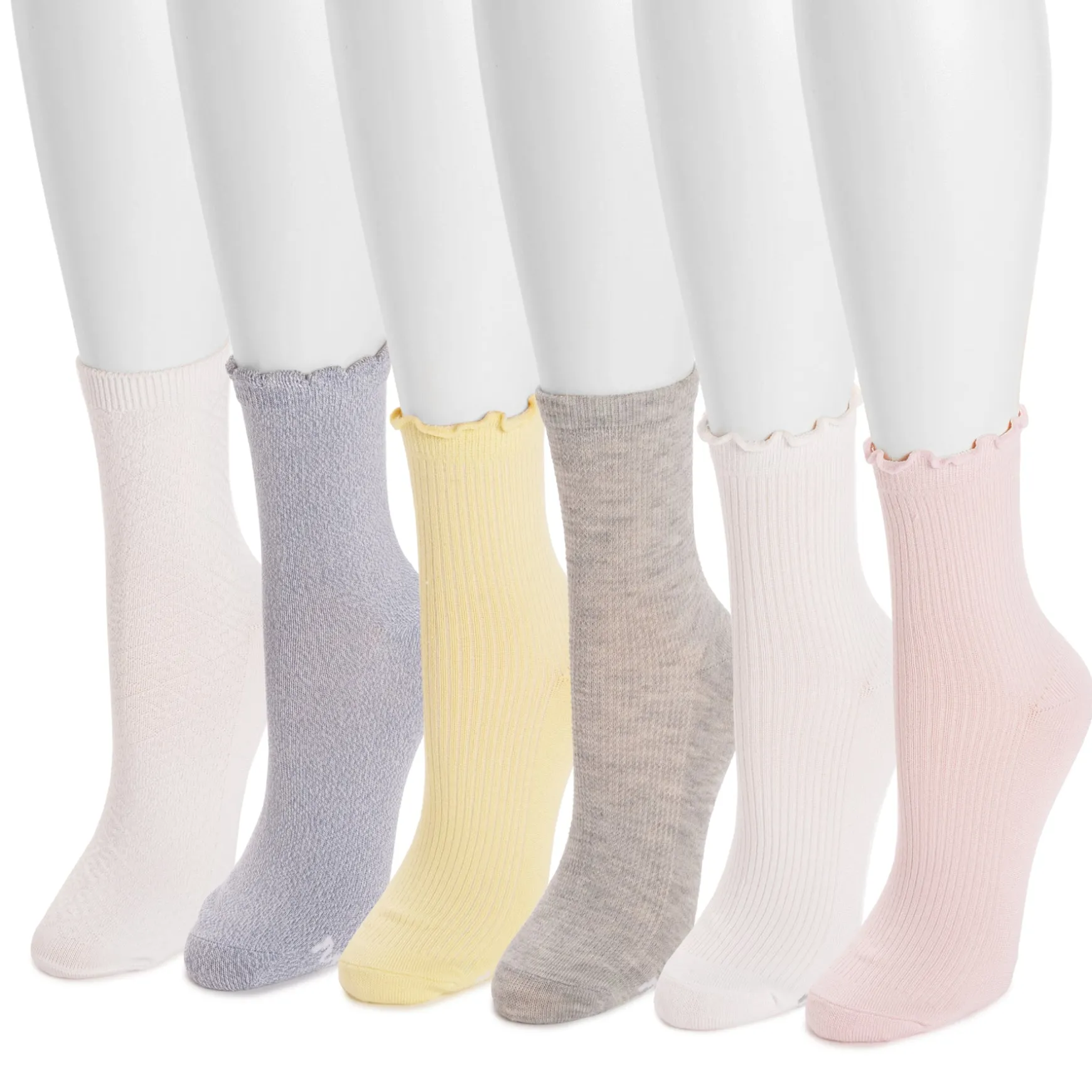 Women's 6 Pack Whisper Soft Crew Socks