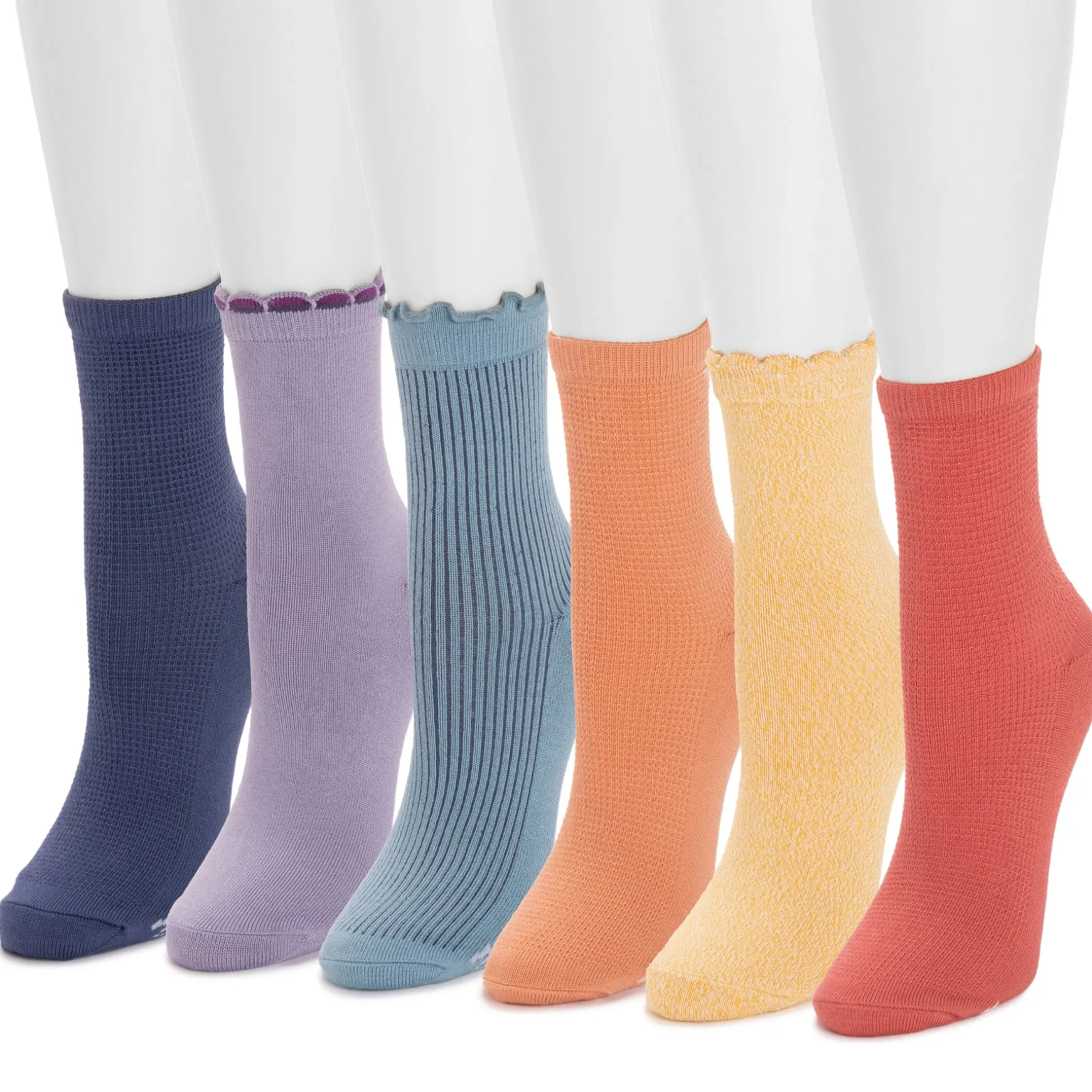 Women's 6 Pack Whisper Soft Crew Socks