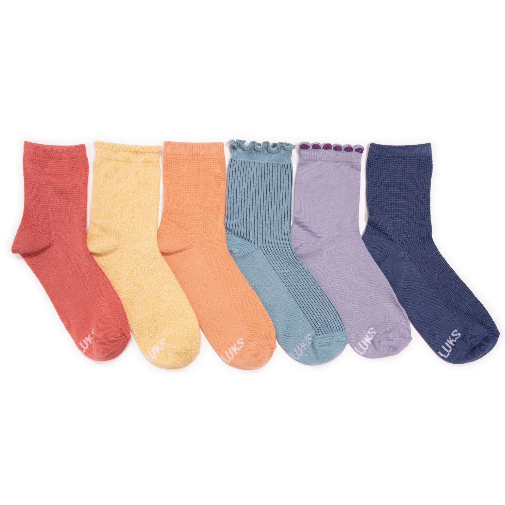 Women's 6 Pack Whisper Soft Crew Socks