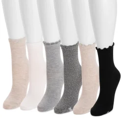 Women's 6 Pack Whisper Soft Crew Socks