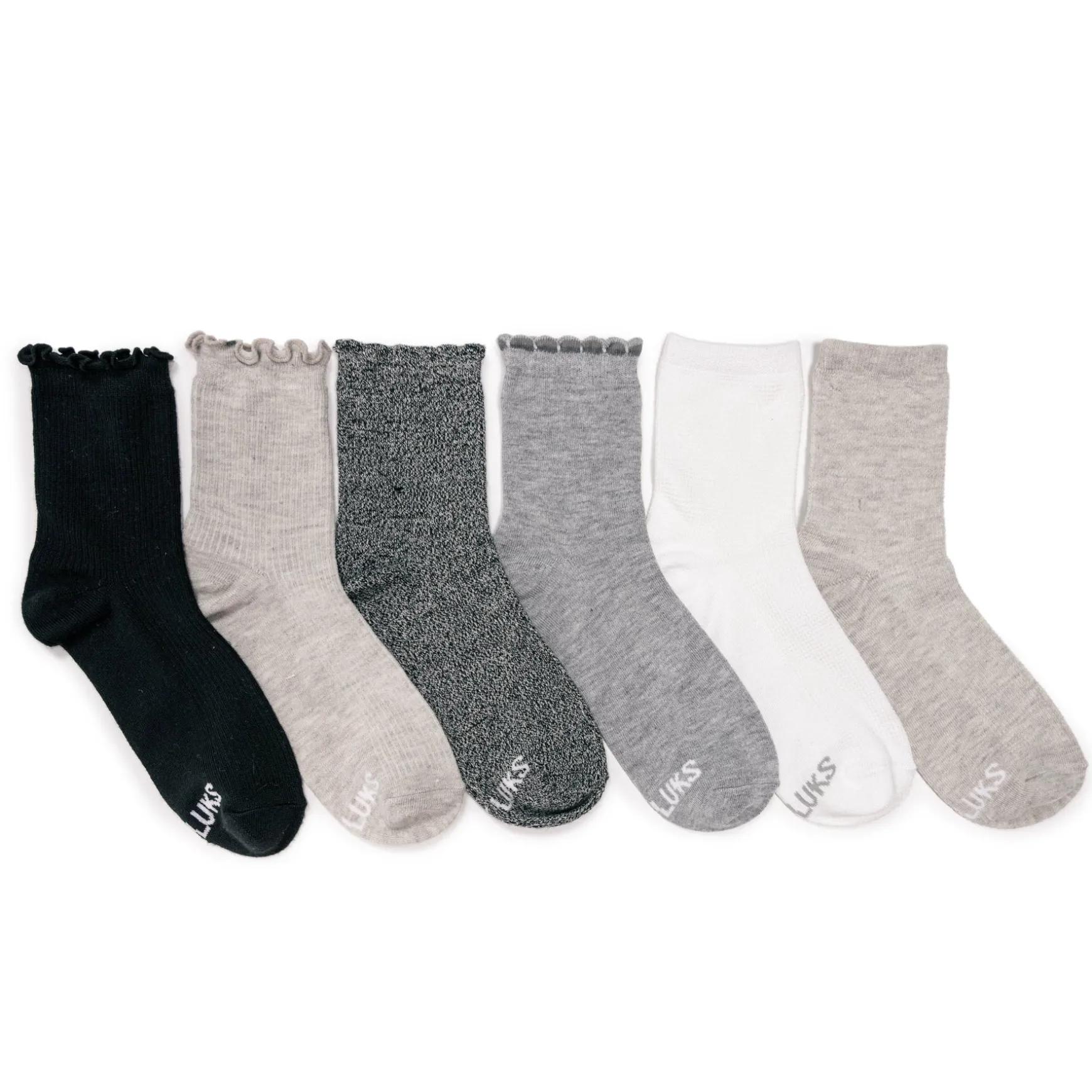 Women's 6 Pack Whisper Soft Crew Socks