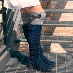 Women's 3 Pair Buckle Cuff Over the Knee Socks