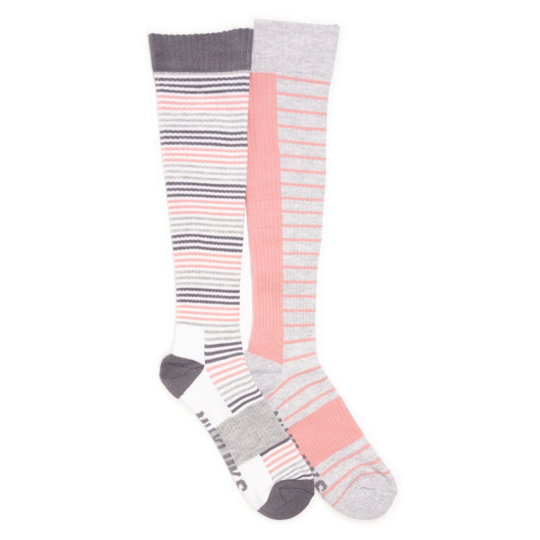 Women's 2 Pair Pack Cotton Compression Knee High Socks