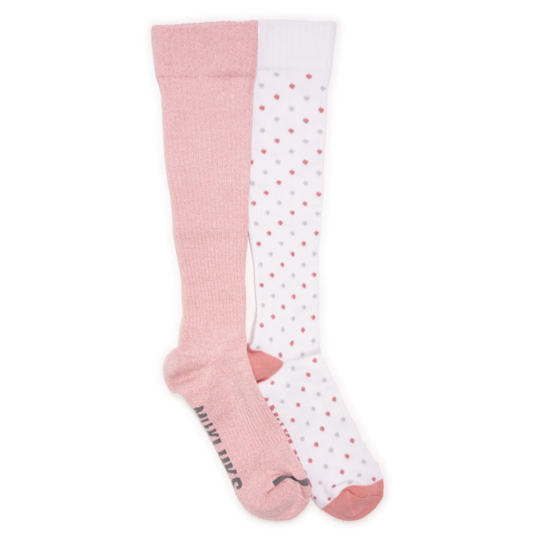 Women's 2 Pair Pack Cotton Compression Knee High Socks