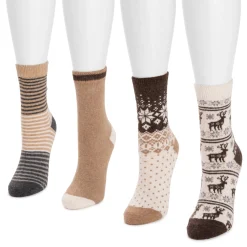 Women's 4 Pair Pack Holiday Boot Socks