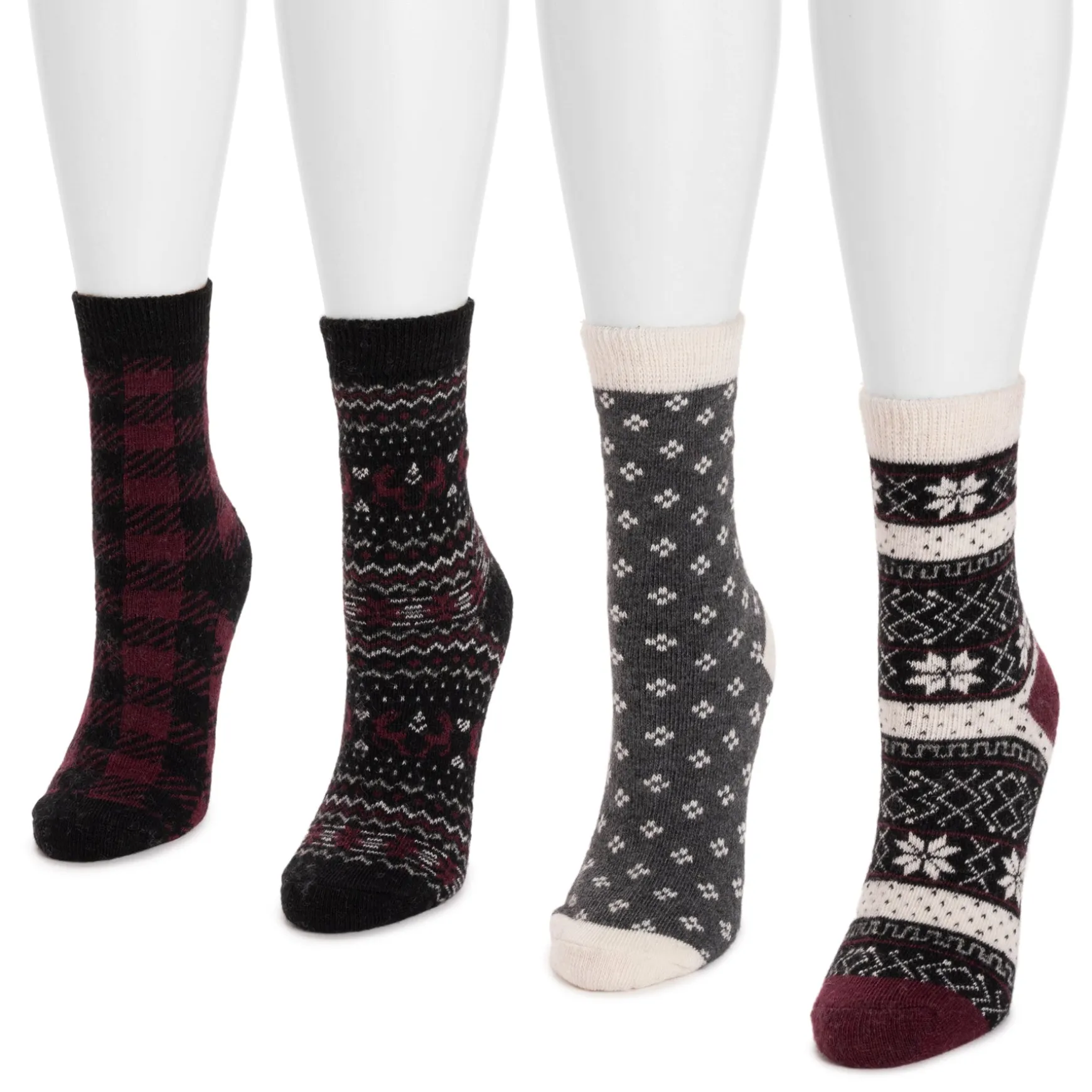 Women's 4 Pair Pack Holiday Boot Socks