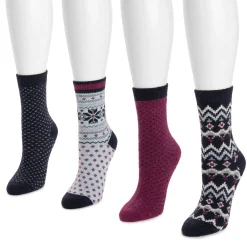 Women's 4 Pair Pack Holiday Boot Socks