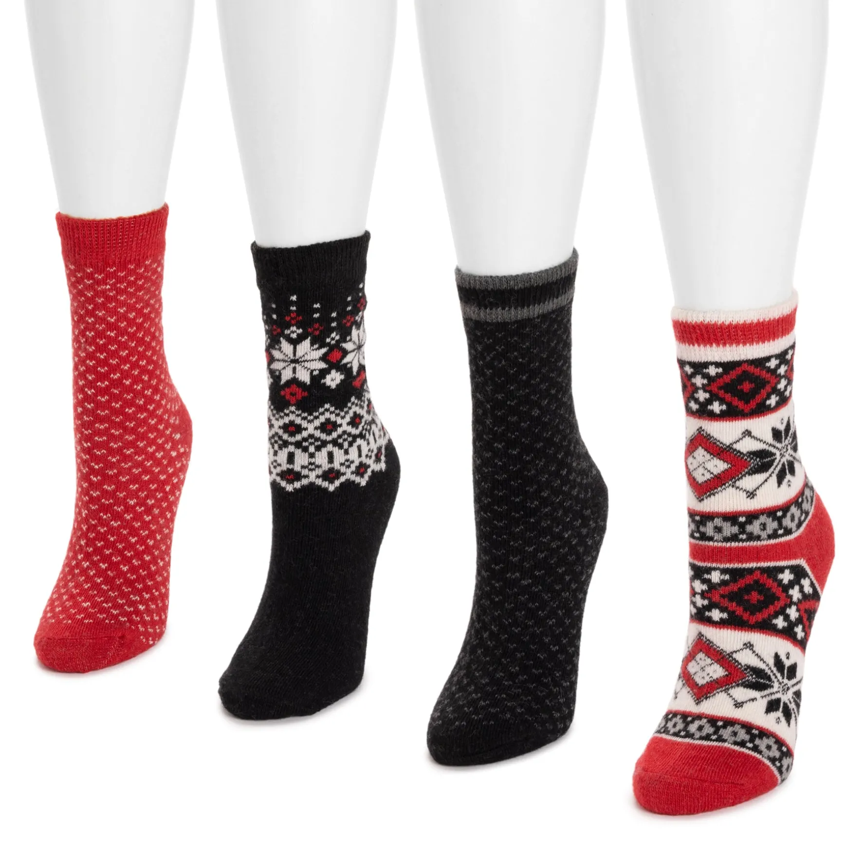 Women's 4 Pair Pack Holiday Boot Socks