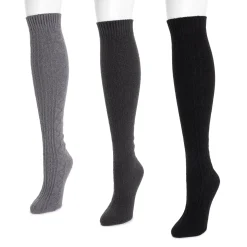 Women's 3 Pair Pack Knee High Socks