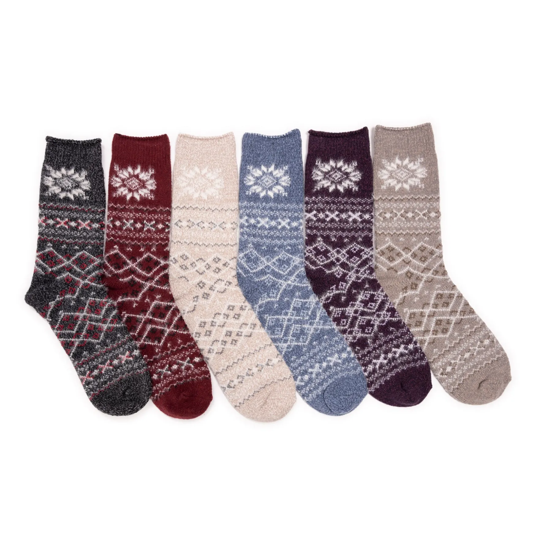 Women's 6 Pair Pack Microfiber Boot Socks
