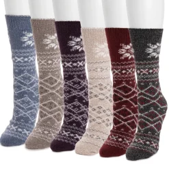 Women's 6 Pair Pack Microfiber Boot Socks