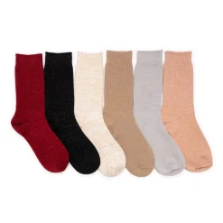 Women's 6 Pair Pack Microfiber Boot Socks