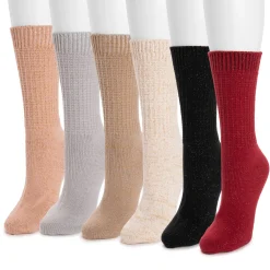 Women's 6 Pair Pack Microfiber Boot Socks