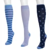 Women's 3 Pair Pack Nylon Compression Socks