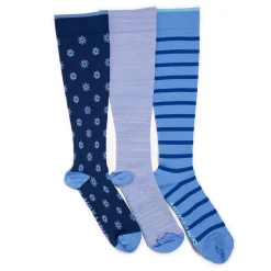 Women's 3 Pair Pack Nylon Compression Socks