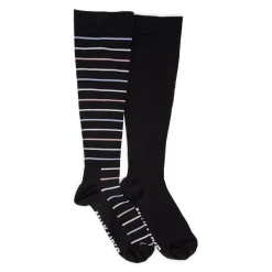 Women's 2 Pair Pack Nylon Compression Knee High Socks
