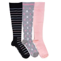 Women's 3 Pair Pack Nylon Compression Socks