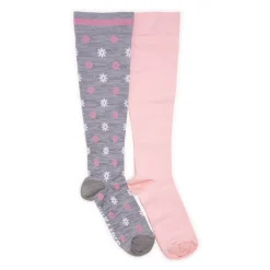 Women's 2 Pair Pack Nylon Compression Knee High Socks