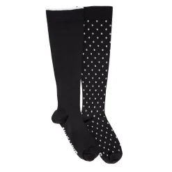 Women's 2 Pair Pack Nylon Compression Knee High Socks