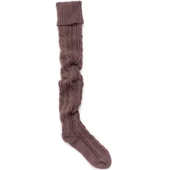 Women's Chunky Cable Knit Over the Knee Socks
