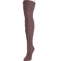 Women's Chunky Cable Knit Over the Knee Socks