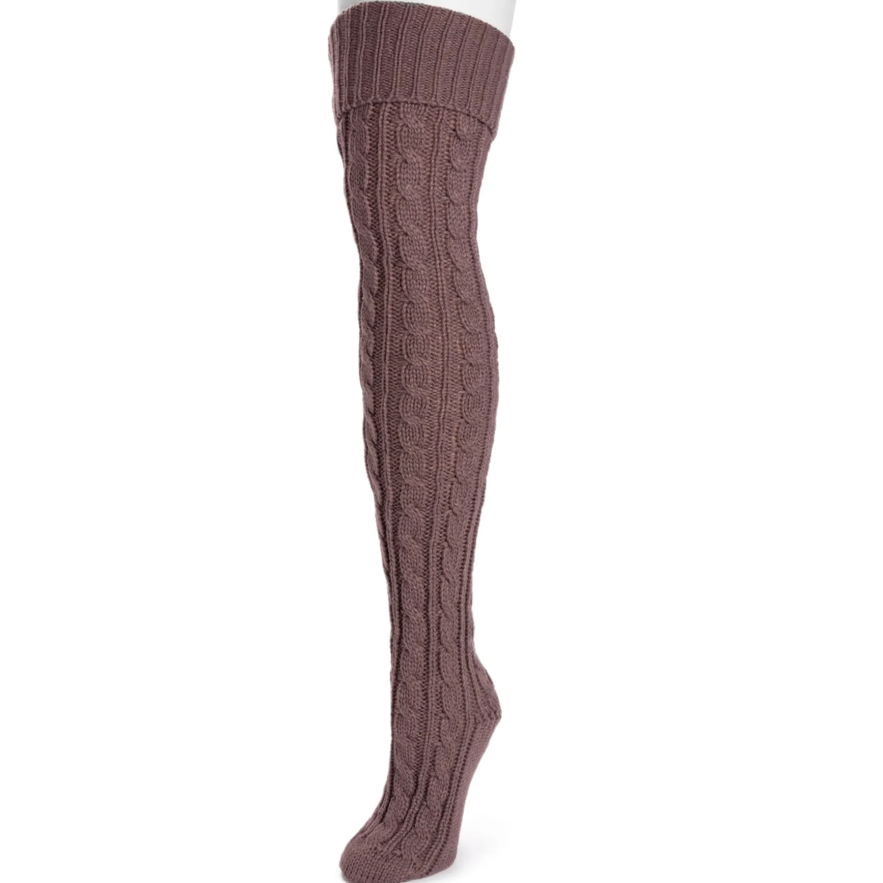 Women's Chunky Cable Knit Over the Knee Socks
