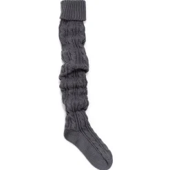 Women's Chunky Cable Knit Over the Knee Socks