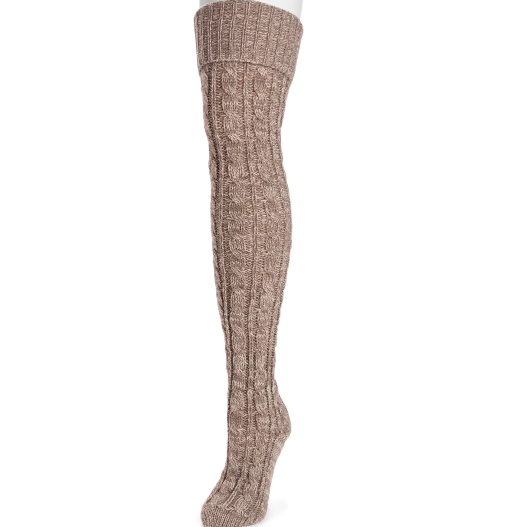 Women's Chunky Cable Knit Over the Knee Socks