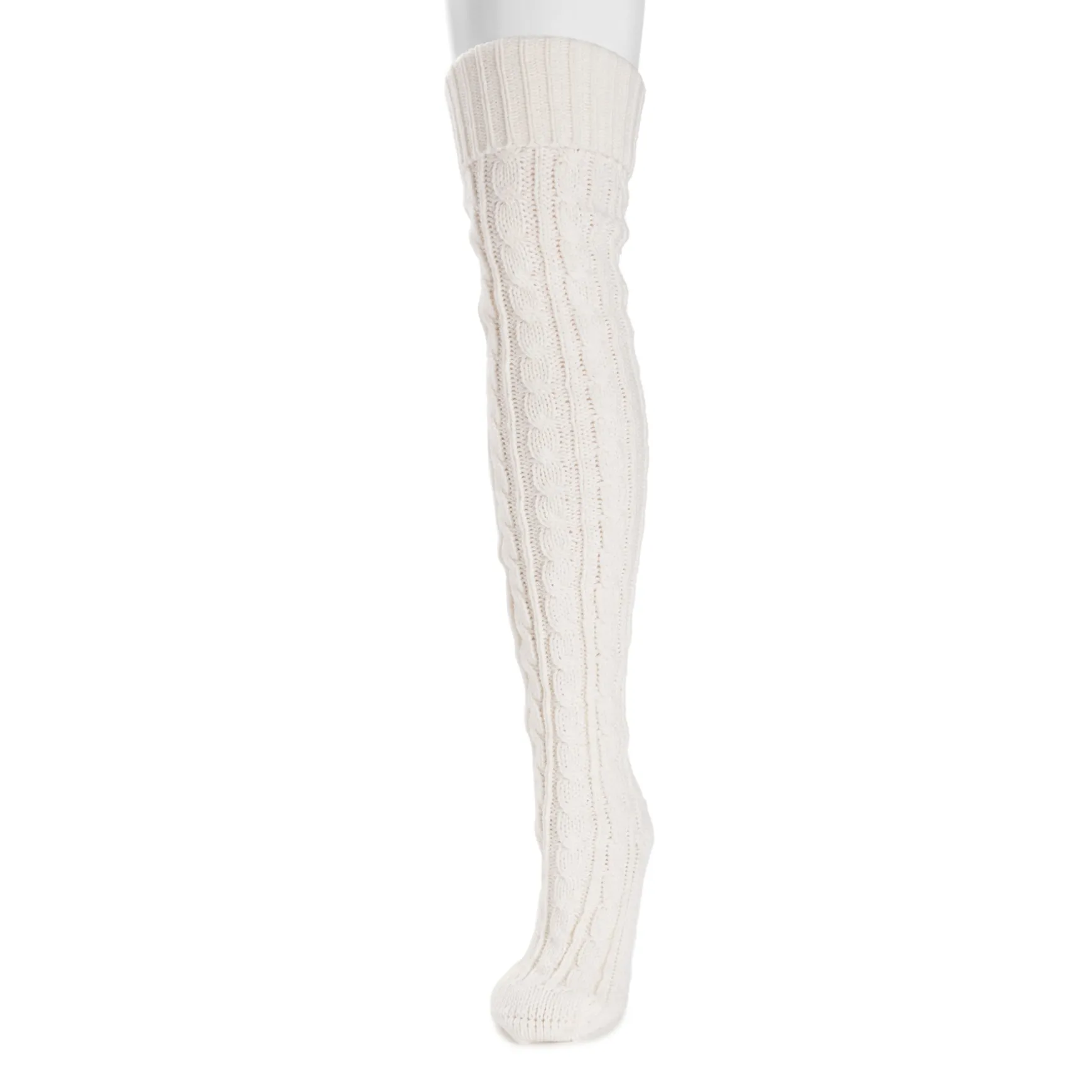 Women's Chunky Cable Knit Over the Knee Socks