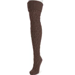 Women's Chunky Lattice-Cable Over the Knee Socks