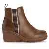 Women's England Oxford Wedge Booties