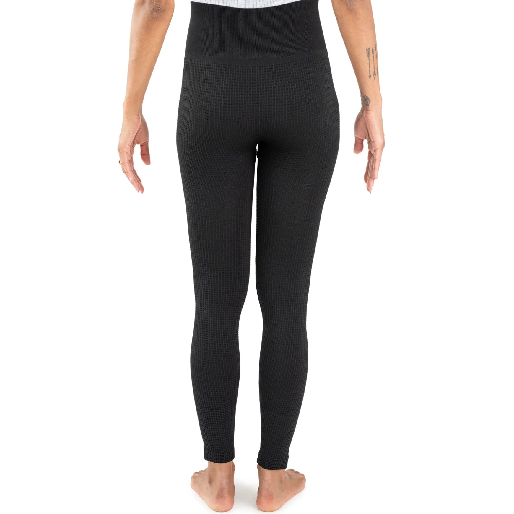 Women's Fleece Lined Leggings with Wide Waistband