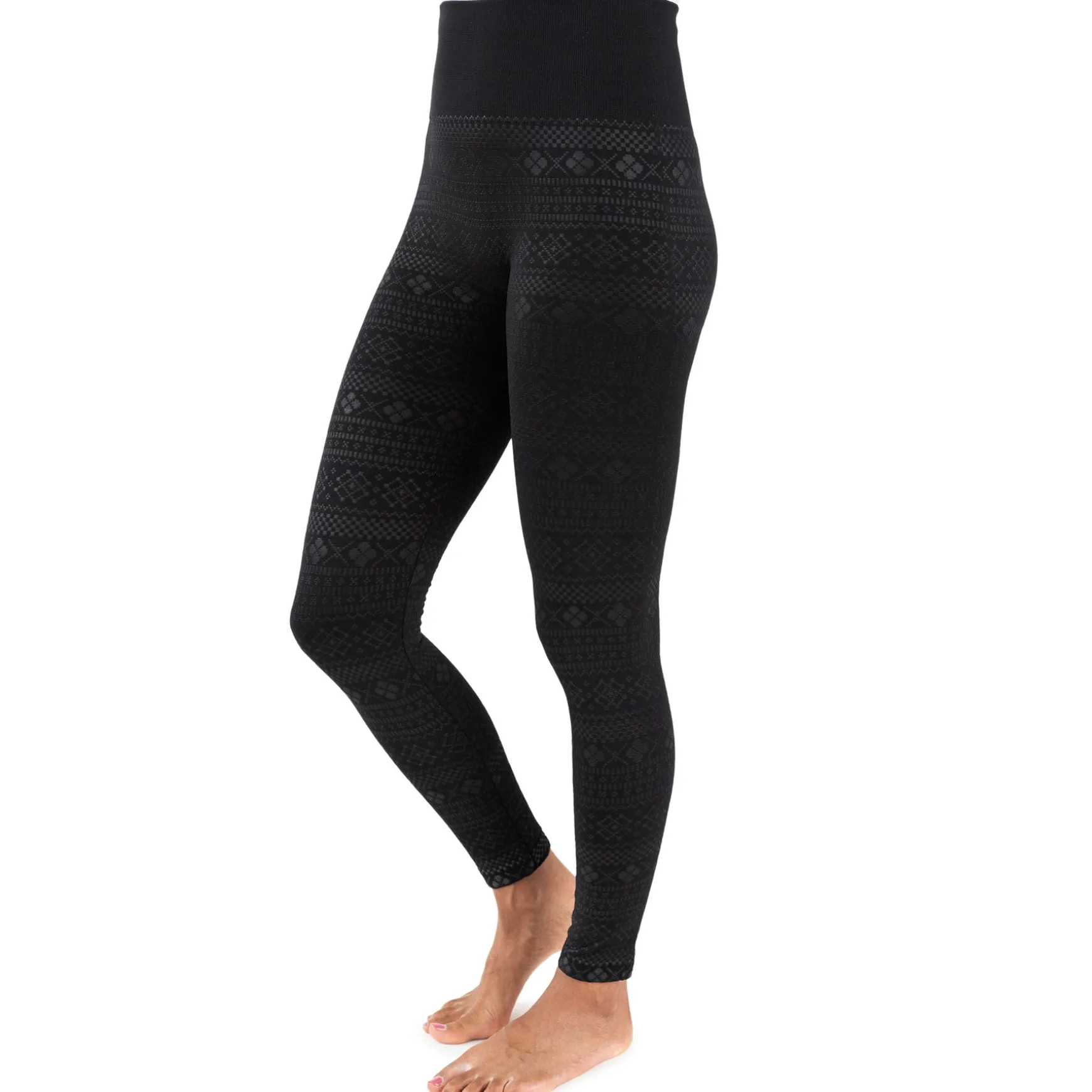 Women's Fleece Lined Leggings with Wide Waistband