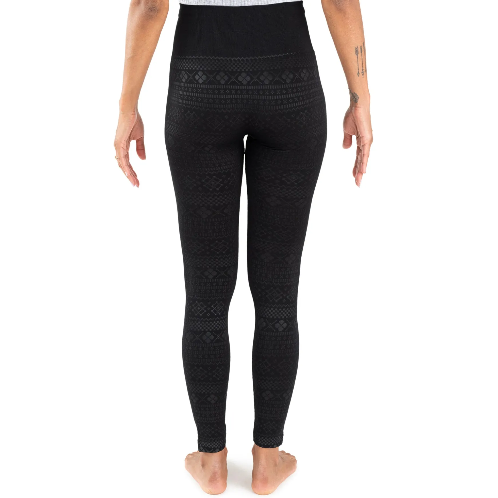 Women's Fleece Lined Leggings with Wide Waistband