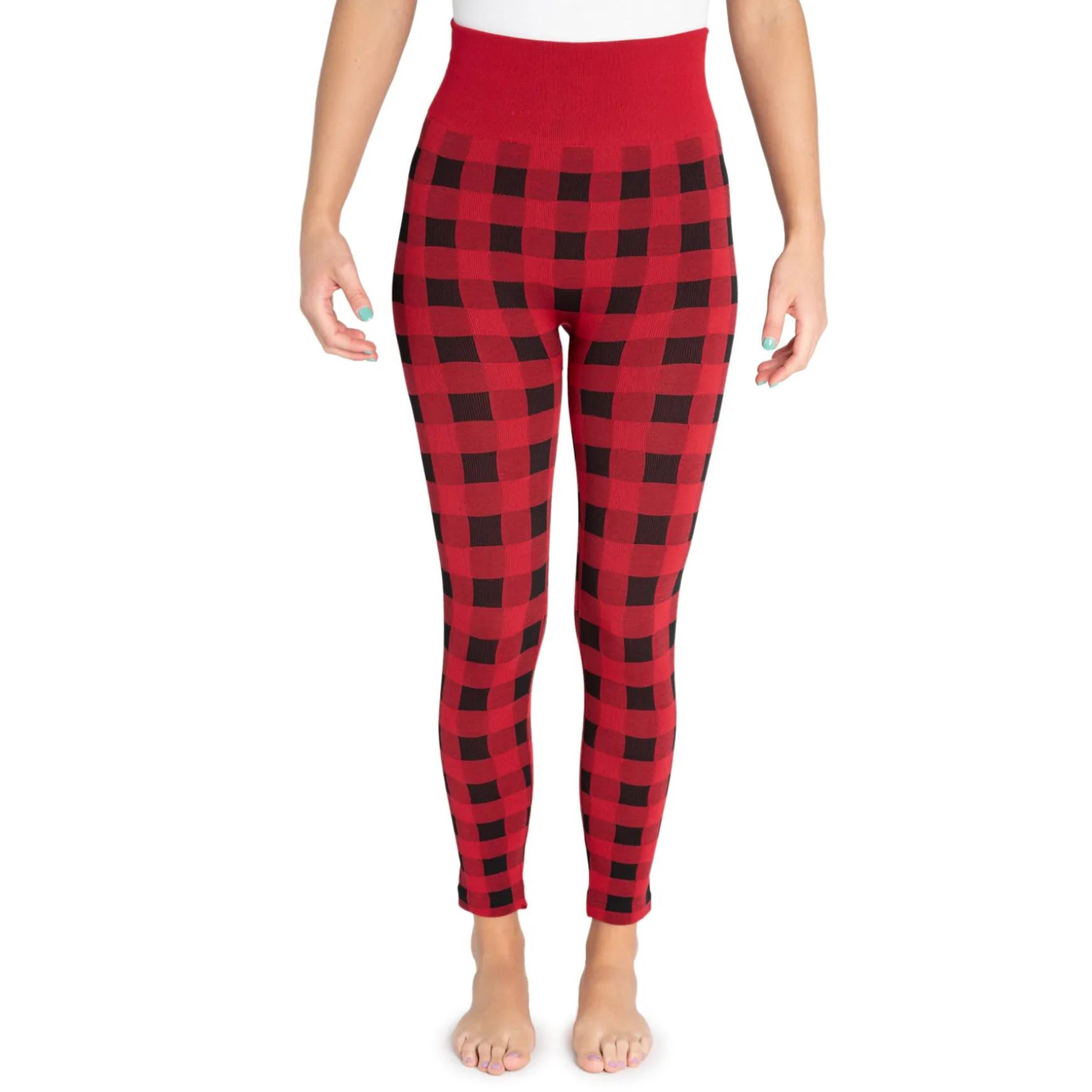 Women's Fleece Lined Leggings with Wide Waistband