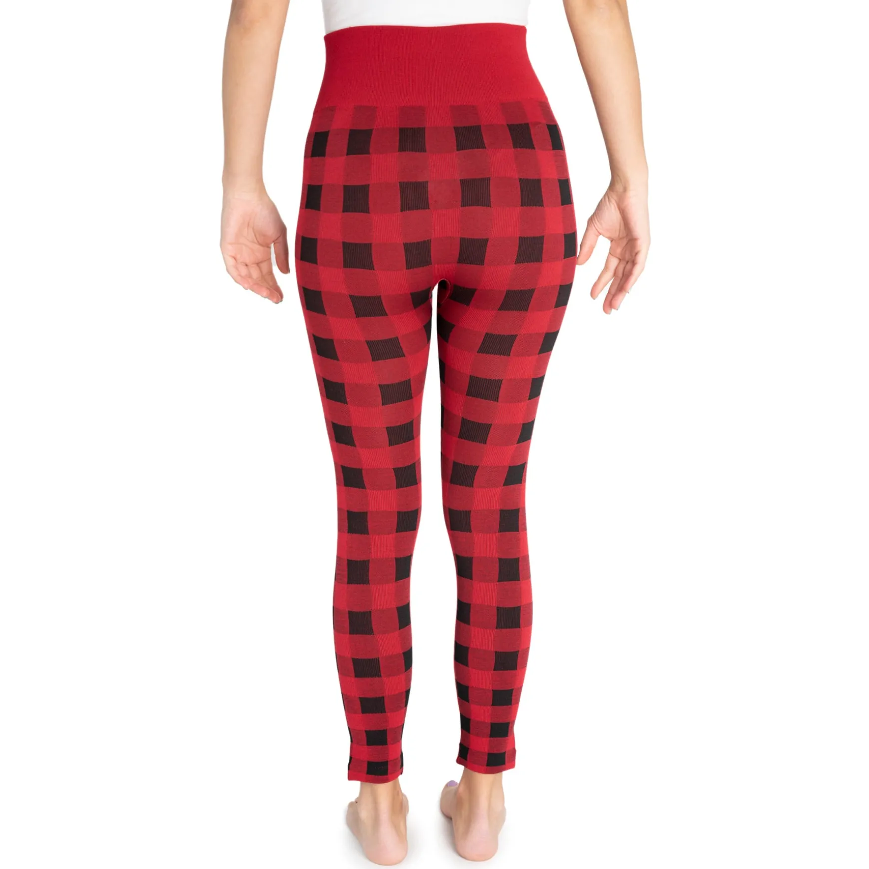 Women's Fleece Lined Leggings with Wide Waistband