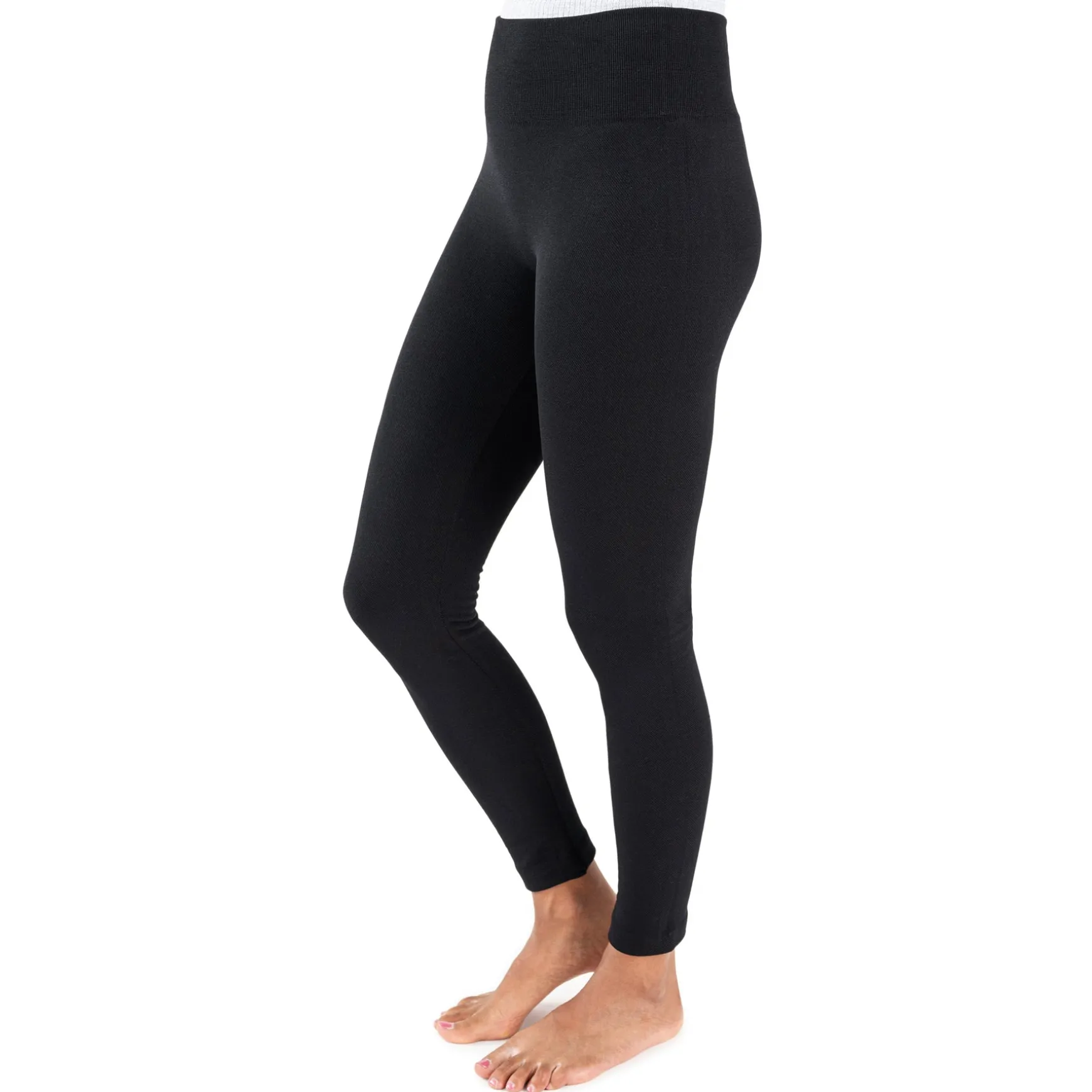 Women's Fleece Lined Leggings with Wide Waistband