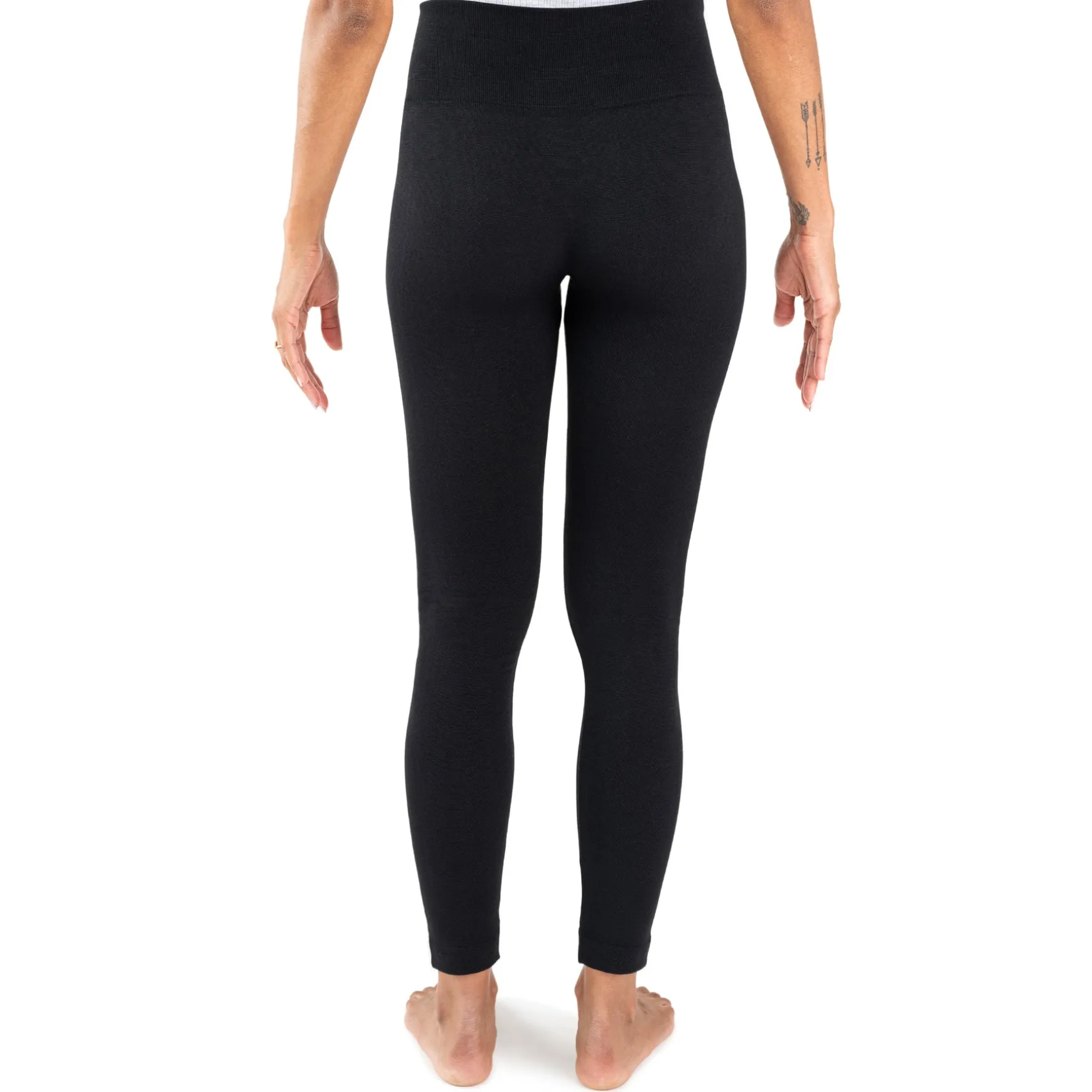 Women's Fleece Lined Leggings with Wide Waistband
