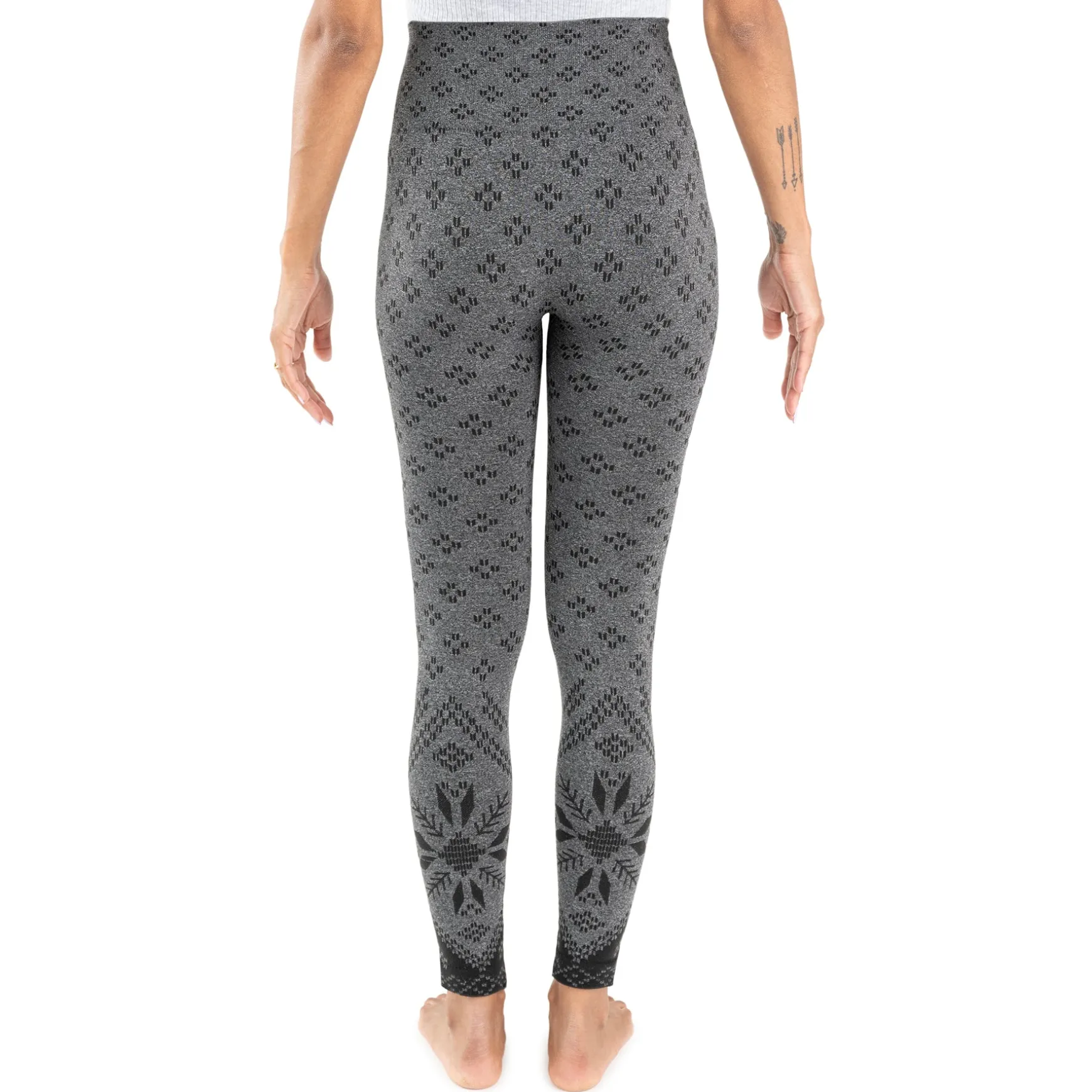 Women's Fleece Lined Leggings with Wide Waistband