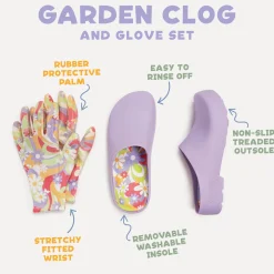 Women's Garden Clog and Glove Set