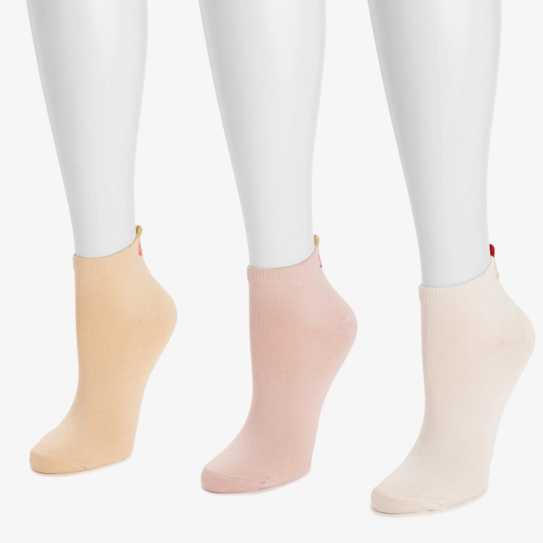 Women's Luxe 3 Pair Pack Whisper Soft 3D Fruit Ankle Socks