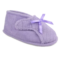 Women's Micro Chenille Adjustable Bootie Slippers