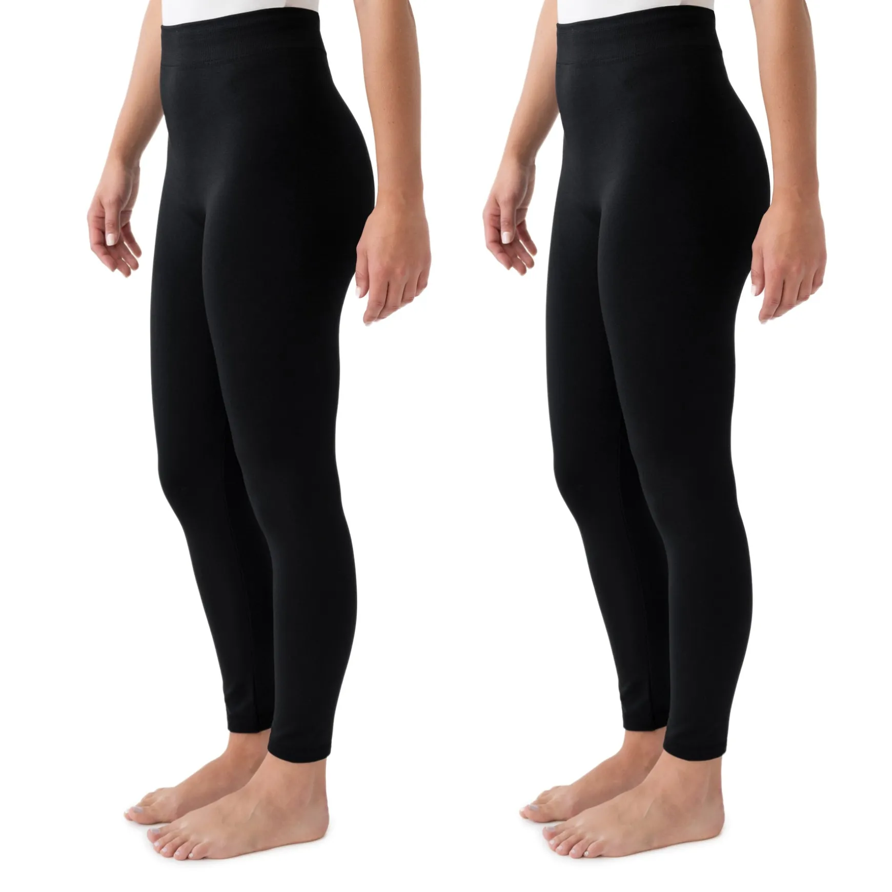 Women's 2-Pair Fleece Lined Leggings