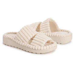 Women's Ribbed Terry Slide Comfort Contour Slipper