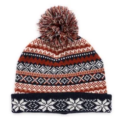 Women's Slouchie Beanie with Patterned Turnback Cuff