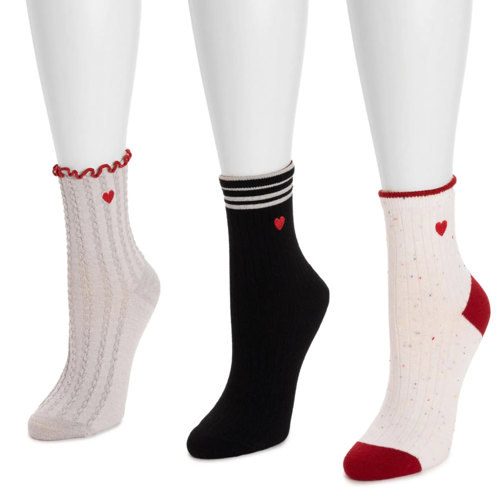Women's Textured Embroidery Crew Sock